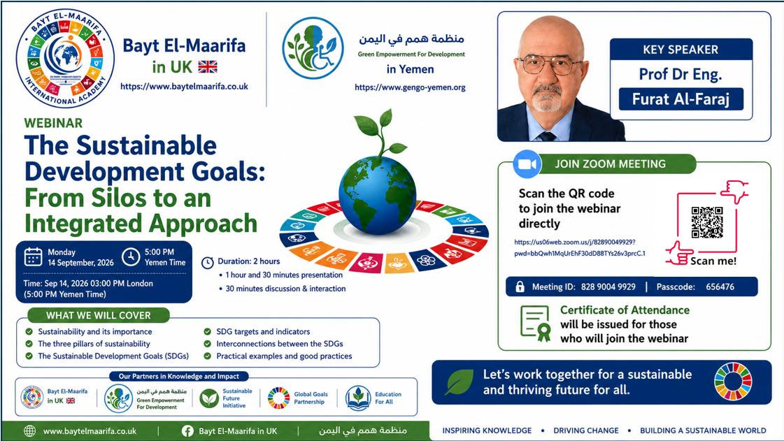 Delivered Free Webinar: The Sustainable Development Goals from Silos to an Integrated Approach.