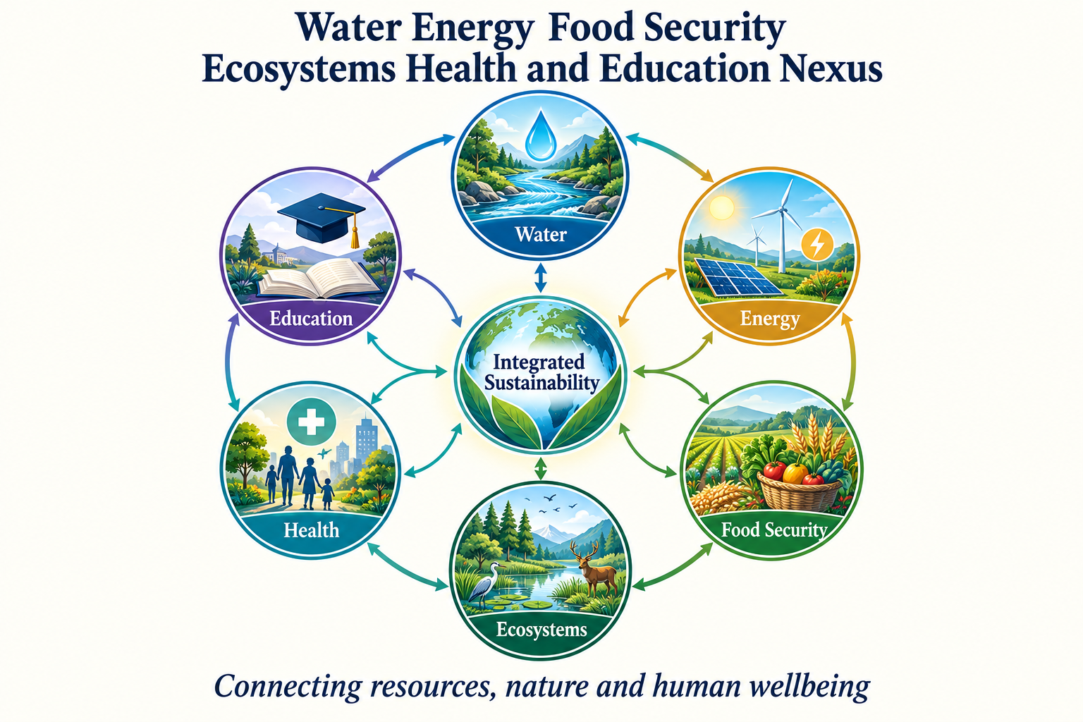 Integrated Thinking in Practice: Connecting Water, Energy, Food Security, Ecosystems, Health, and Education