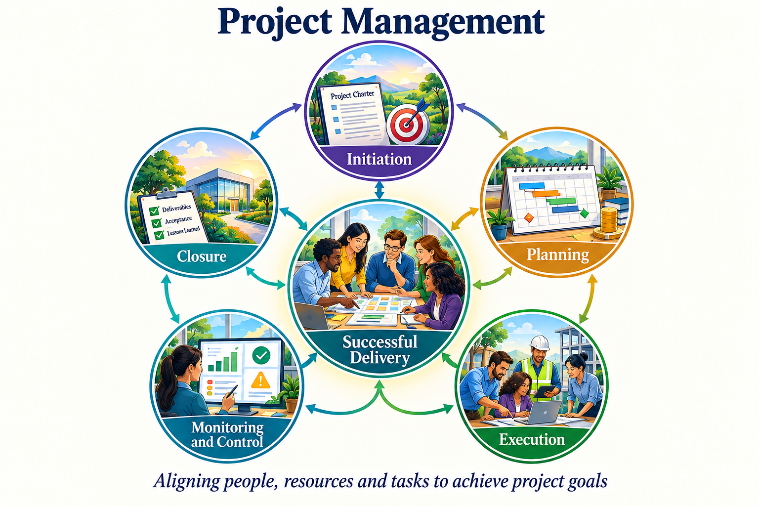 اساسيات ادارة المشاريع من الفكرة الاولية الى التنفيذ الناجح-Project Management Fundamentals: From Initial Idea to Successful Implementation