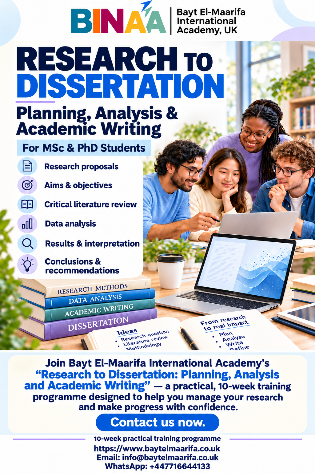 Research to Dissertation: Planning, Analysis and Academic Writing